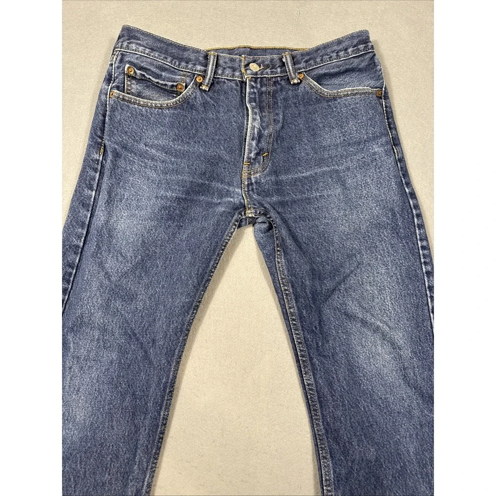 JEANS Levi Strauss Co 505 Mens W32 L30 Dark Wash Straight‎ Leg